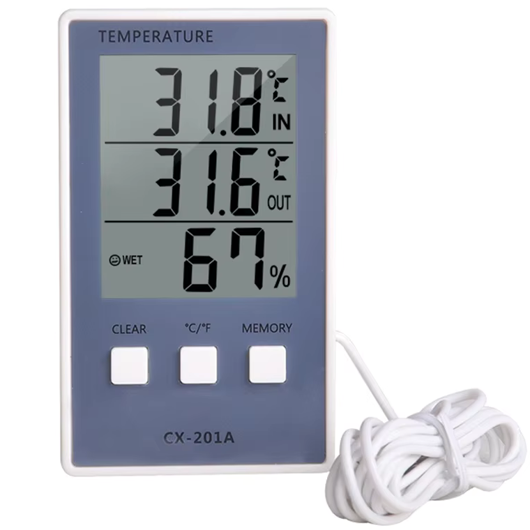 Hygrometer/thermometer with probe