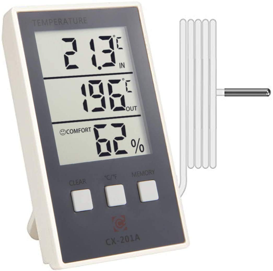 Hygrometer/thermometer with probe